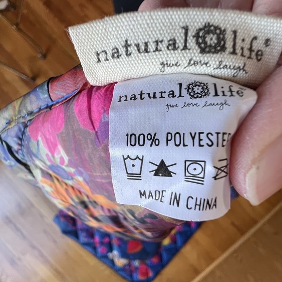 Natural Life Double-Sided Quilted Throw Blanket Multicolor Floral 54 x 77.5 Boho - Picture 6 of 11